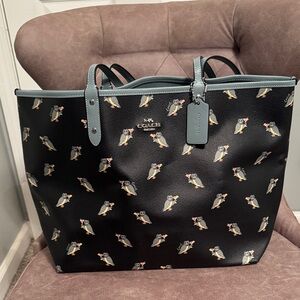Reversible Coach City tote with Party Owl Pattern